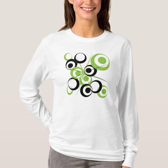 T-shirt Rétro conception de cercle (Devant)