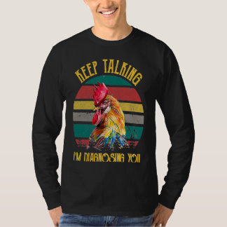 T-shirt Retro Continuer à parler Diagnostiquer vous SLP Ch