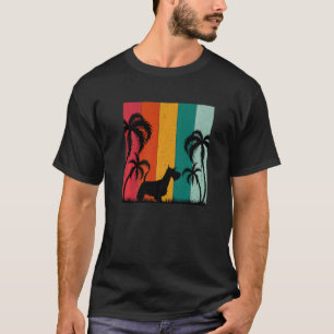 T-shirt Rétro Cool d'été écossais Terrier Chien d'été Vac