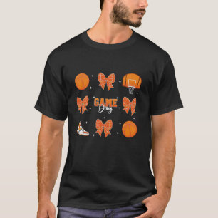 T-shirt Retro Coquette Basketball Jeu de Bow Jour Cheval S