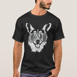 T-shirt Retro Corgi Papa Chien Propriétaire Animal Gallois