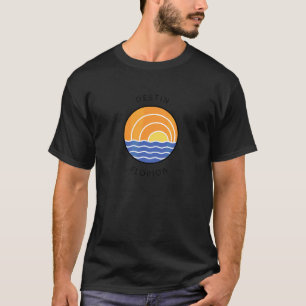 T-shirt Retro Coucher de soleil coloré Destin Floride Art