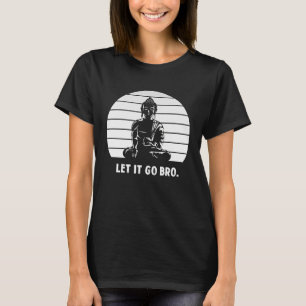 T-shirt Retro coucher de soleil Laisser aller bro bouddha