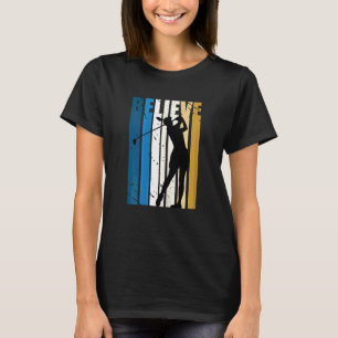 T-shirt Retro Couleurs Golf Anniversaire Femme Filles Enfa