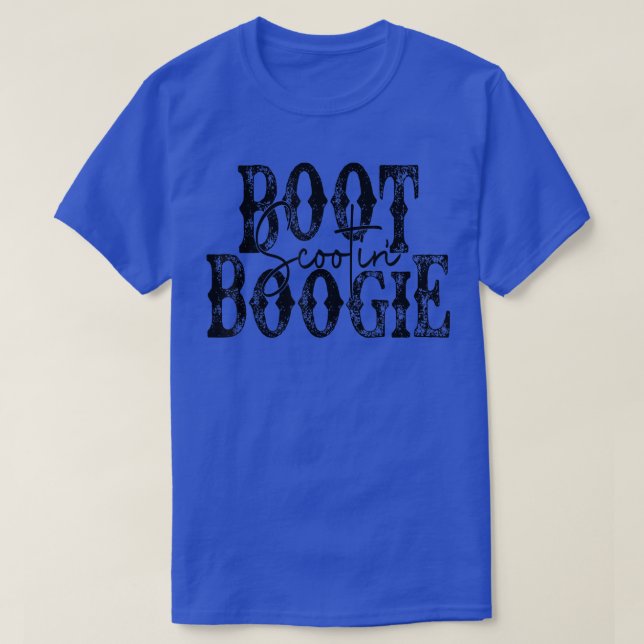 T-shirt Retro Cowboy Boot Scooting Boogie Western Country  (Design devant)