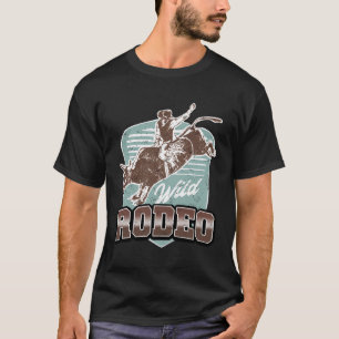T-shirt Retro Cowboy Bucse Cheval Rodéo sauvage Coun de l'