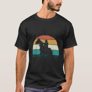 T-shirt Retro Cowboy Cowgirl Vintage Sunset Farmer Ranch R