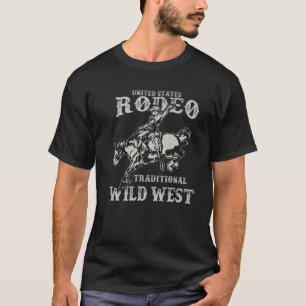 T-shirt Retro Cowboy US Rodeo traditionnel Wild West Weste