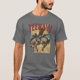 T-shirt Retro Cowboy Yeehaw Western Country Cowgirl Rodeo