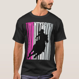 T-shirt Retro Cowgirl Anniversaire 27e Rodeo Cheval Queen