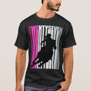 T-shirt Retro Cowgirl Anniversaire 27e Rodeo Cheval Queen