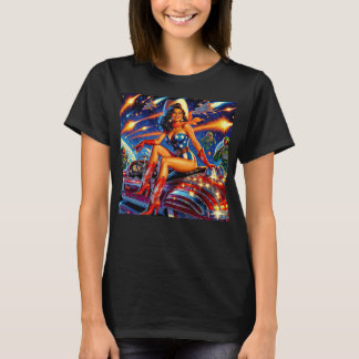 T-shirt Retro Cowgirl Pin-Up