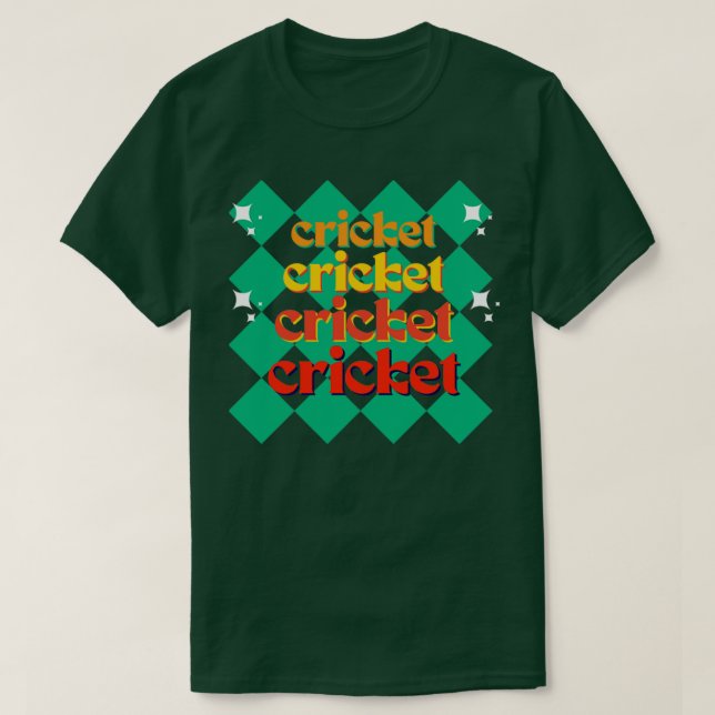 T-shirt Retro Cricket  (Design devant)