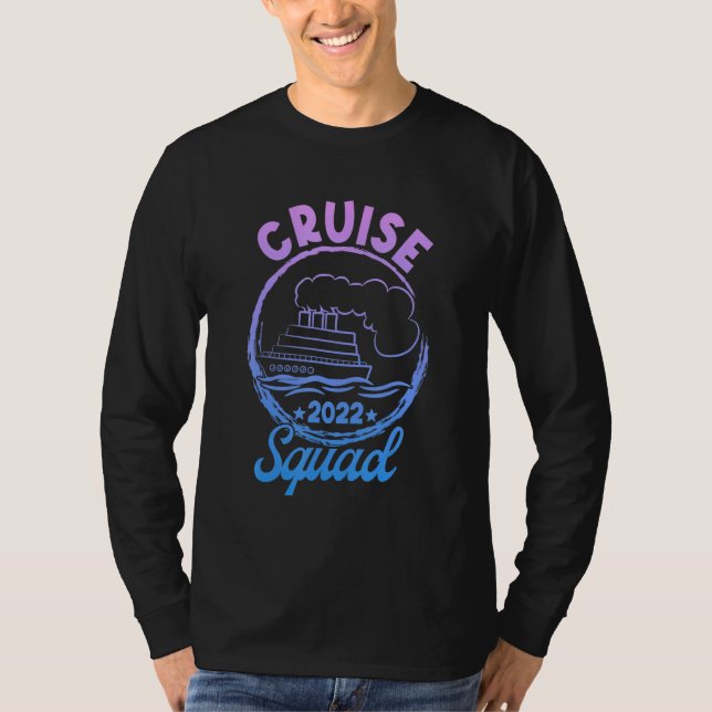T-shirt Retro Cruise Squad 2022  Matching For Family & Fri (Devant)