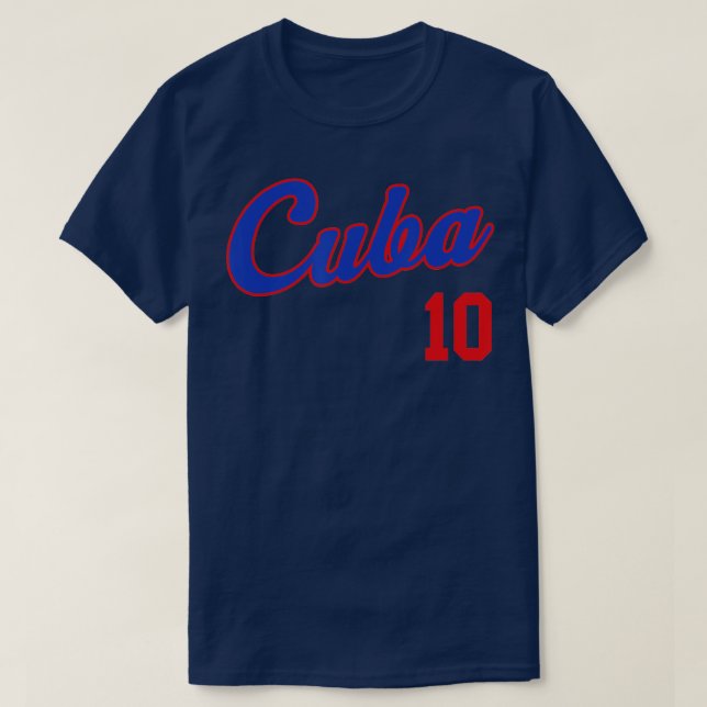 T-shirt Retro Cuba Baseball Remera Beisbol Cubain Jersey (Design devant)