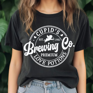 T-shirt Retro Cupid’s Brewing Co Love Potions Drôle Couple