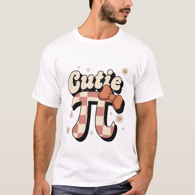 T-shirt Retro Cutie Pie Math Pun (Devant)