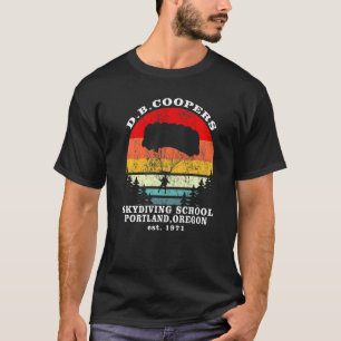 T-shirt Retro D B Cooper Skydive School Cryptid Urban Le