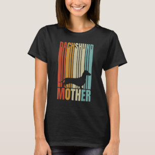 T-shirt Retro Dachshund mère chien femme