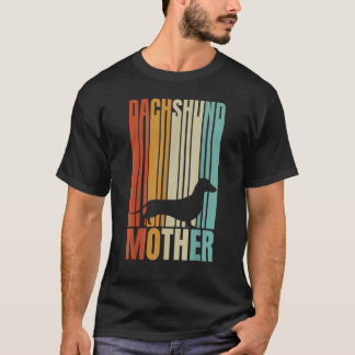 T-shirt Retro Dachshund Mother Dog Woman