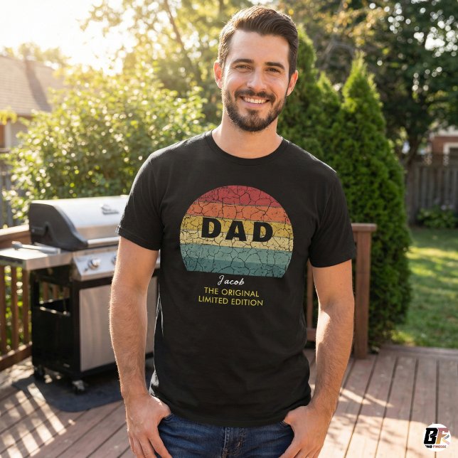 T-shirt Retro DAD The Original Limited Edition Custom Name (Créateur téléchargé)