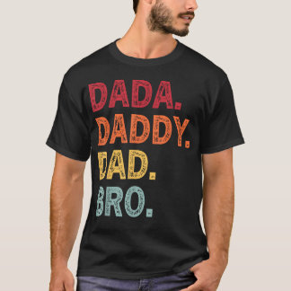 T-shirt Retro Dada Papa Papa Frère Drôle Fête des Pères Re