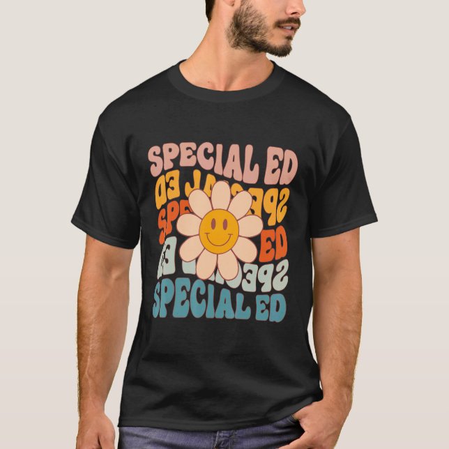 T-shirt Retro Daisy Enseignant d'enseignement spécial Supe (Devant)