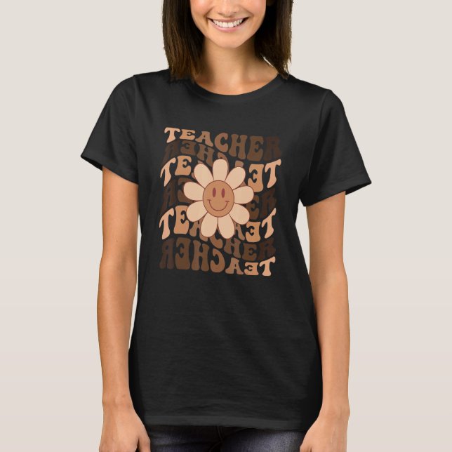 T-shirt Retro Daisy Melanin Teachers Celebrate Black Histo (Devant)
