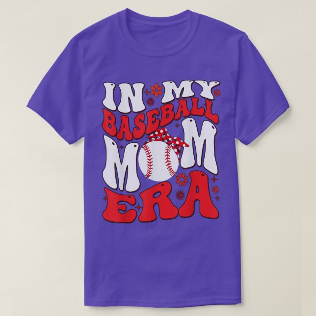 T-shirt Retro Dans Mon Époque Maman De Baseball (Design devant)