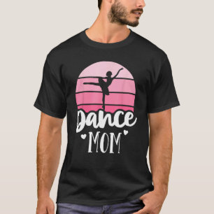 T-shirt Retro Danse Maman Vintage rose Ballerina Chemise B