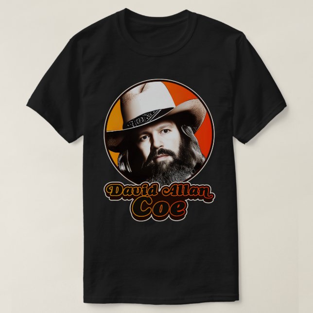 T-shirt Retro David Allan Coe Hommage (Design devant)