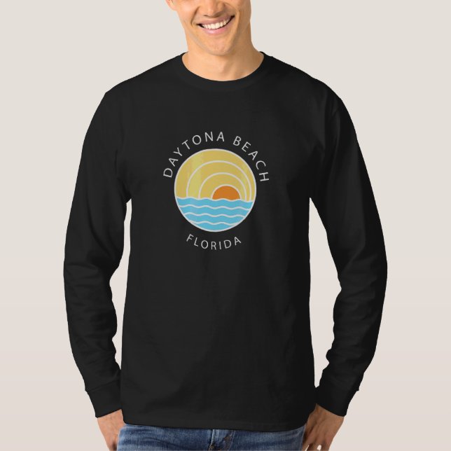 T-shirt Retro Daytona Beach Floride Coucher de soleil colo (Devant)