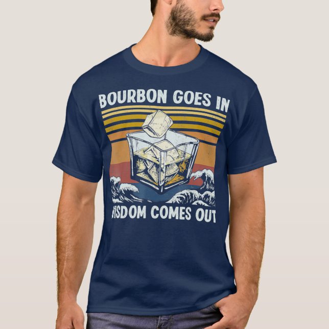 T-shirt Rétro de Bourbon Goes (Devant)