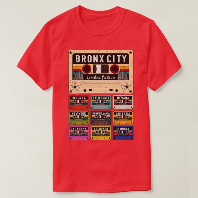 T-shirt Rétro de Bronx City (Design devant)