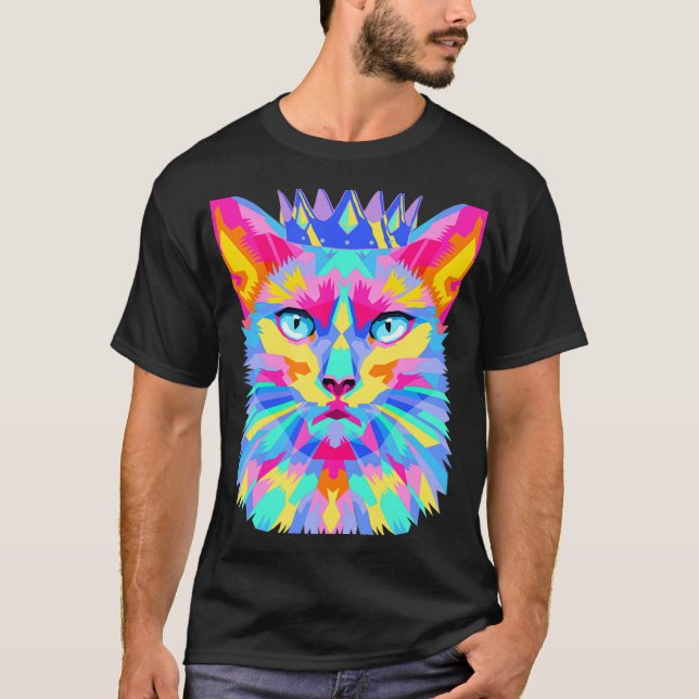 T-shirt Rétro de chat graphique pour amoureux de les chats (Devant)