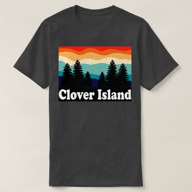 T-shirt Rétro de Clover Island Alaska (Design devant)