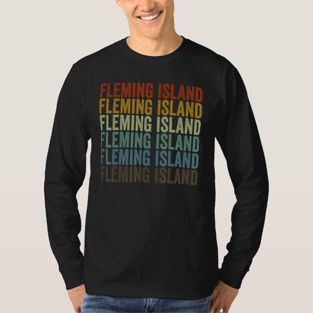 T-shirt Rétro de Fleming Island City (Devant)