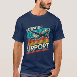 T-shirt rétro de l'aéroport de Greenfield - Style