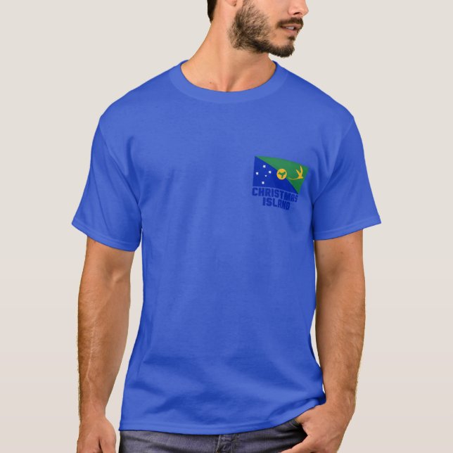 T-shirt Rétro de l'île de Noël (Devant)