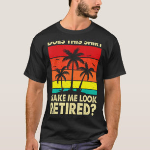 T-shirt retro de retraite coucher de soleil vintage pour r