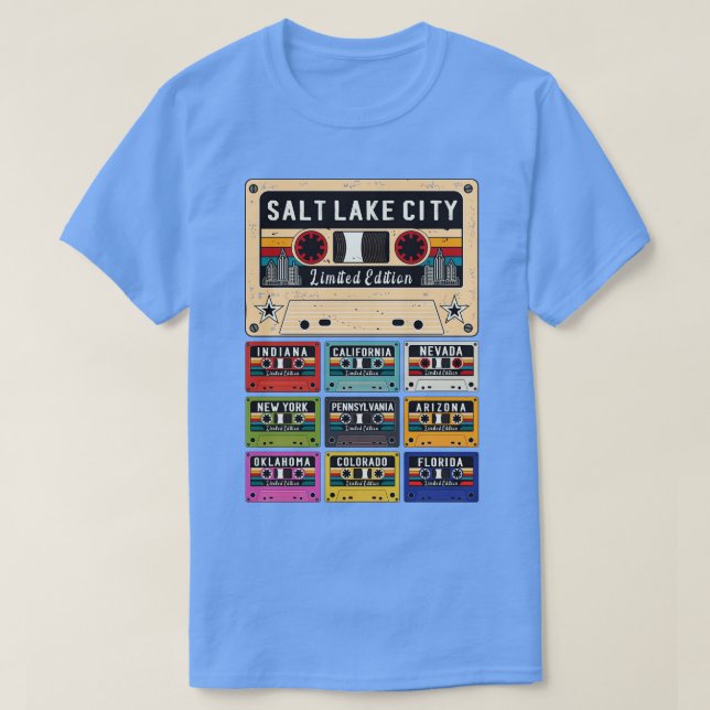 T-shirt Rétro de Salt Lake City (Design devant)