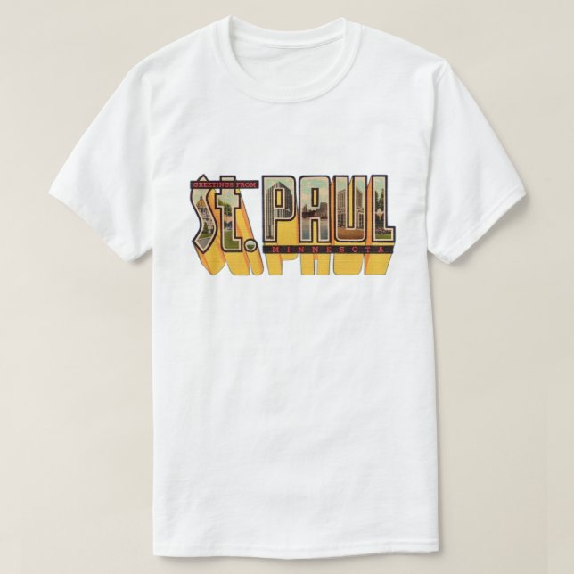 T-Shirt Rétro de Salutation St Paul (Design devant)