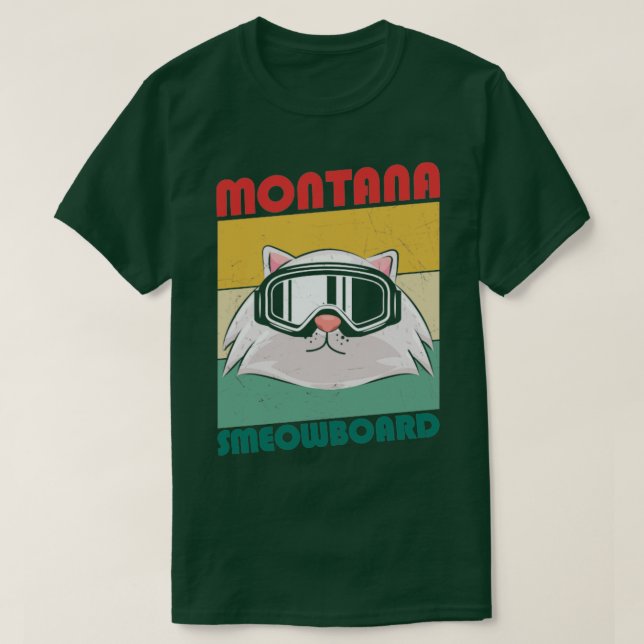 T-shirt Rétro de snowboard Montana (Design devant)
