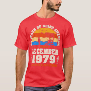 T-shirt Rétro Décembre 1979 43 Ans Amoureux de la pêche 43