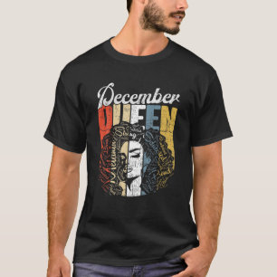 T-shirt Retro Décembre Queen Awesome Jundixième Queen femm