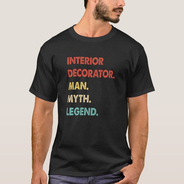 T-shirt Rétro Décorateur intérieur Homme Mythe Légende (Devant)