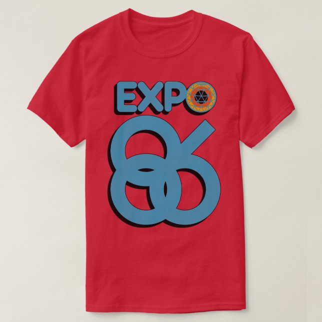 T-shirt Retro Defunct Expo 86 Worlds Fair Vancouver Canada (Design devant)