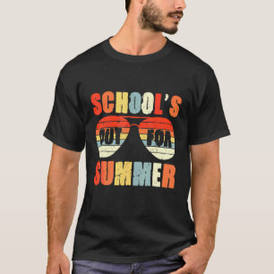 T-shirt Retro Dernière Journée D'Écoles Sorties Pour Ensei