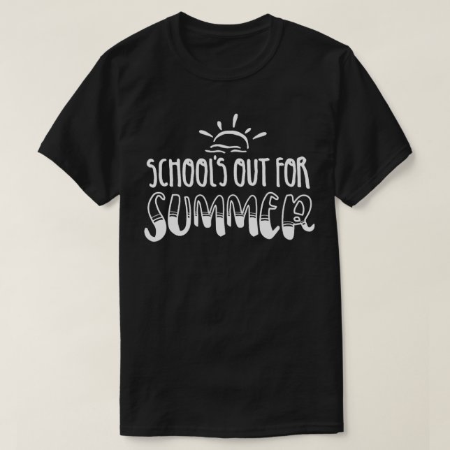 T-shirt Retro Dernière Journée D'Écoles Sorties Pour L'Été (Design devant)