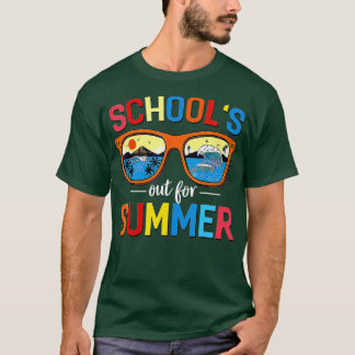 T-shirt Retro Dernière Journée D'Écoles Sorties Pour L'Été